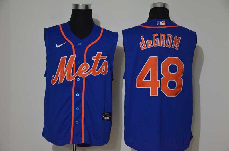 Mets 48 Jacob DeGrom Royal Nike Cool Base Sleeveless Jersey,We sell and wholesale Mets 48 Jacob DeGrom Royal Nike Cool Base Sleeveless Jersey on line form chian!